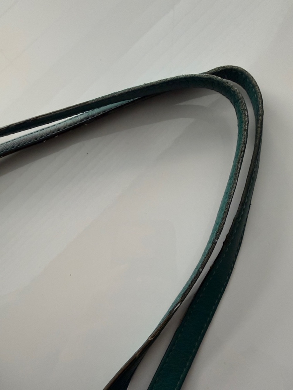 Coach Teal Pebbled Leather Park North South Tote Bag Hangtag Tassel - Picture 9 of 13